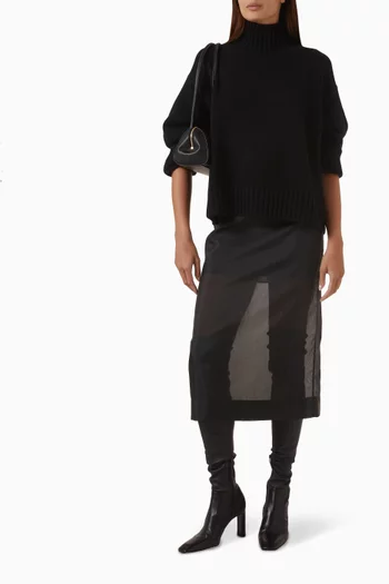 سترة كشمير بياقة عالية