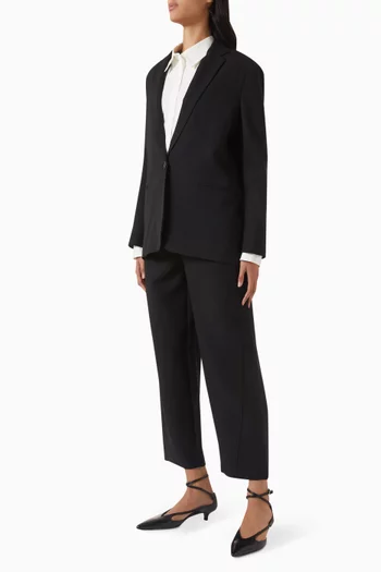 جاكيت مزيج صوف بزر واحد