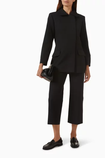 جاكيت مزيج صوف وتويل بقصة أنيقة