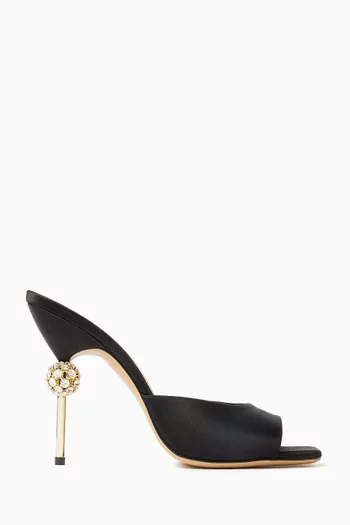 حذاء فيولا مفتوح من الخلف بكعب 105‏ مم ستان