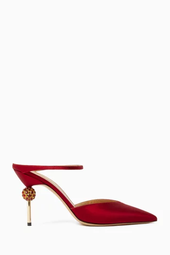 Emma 85 Mules in Satin