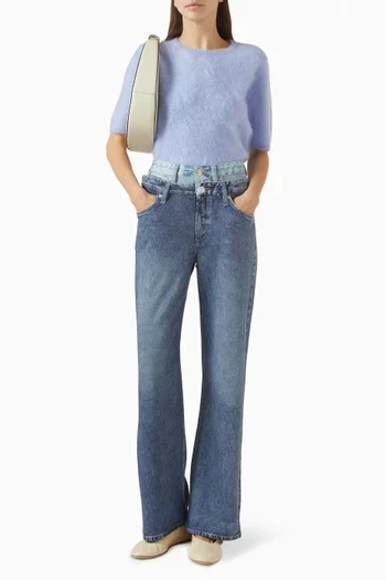 سترة جادا بفتحة رقبة مستديرة كشمير ناعم