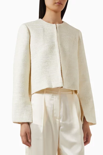 Ruthie Cropped Blazer in Boucle