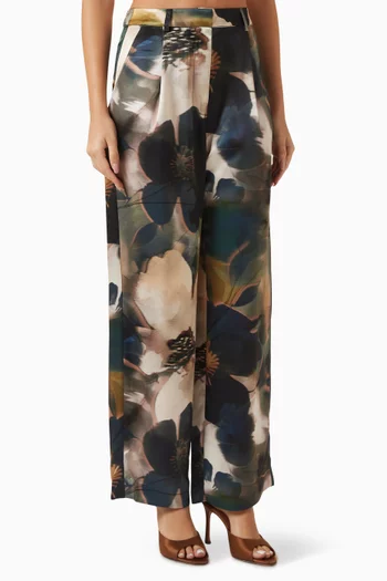 Sarah Wide-leg Pants in Satin