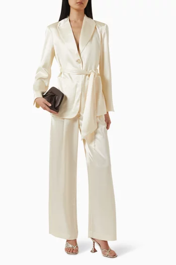 Sarah Wide-leg Pants in Satin