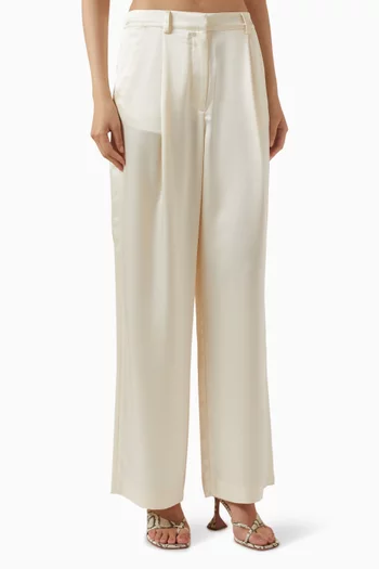Sarah Wide-leg Pants in Satin