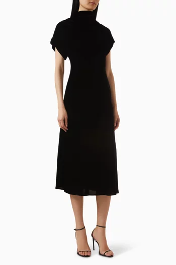 Alivia Midi Dress in Velvet