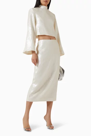 Line Sequin-embellished Top