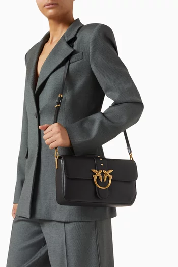 Medium Love One Slouchy Shoulder Bag in Leather