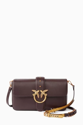 Medium Love One Slouchy Shoulder Bag in Leather