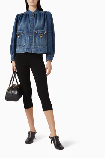 Chain-trim Jacket in Denim