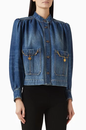 Chain-trim Jacket in Denim