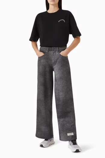 Wide-leg Pants in Soft Denim