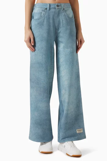 Wide-leg Pants in Soft Denim