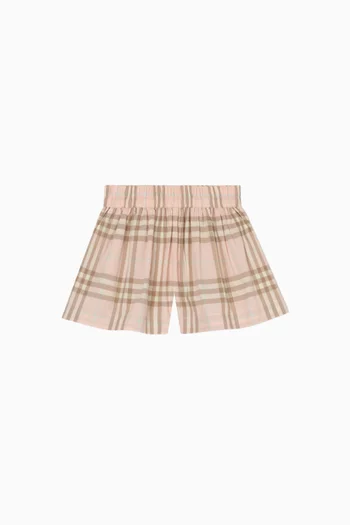 Marcy Check-print Sweatshorts