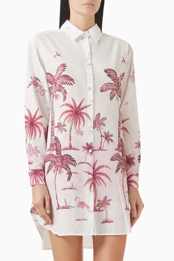 فستان انكا آيلاند بنمط قميص قطن