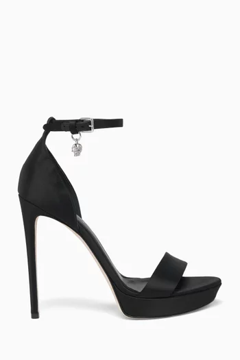 Jewel 125 Platform Sandals in Satin