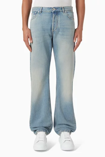 Straight Leg Jeans in Denim