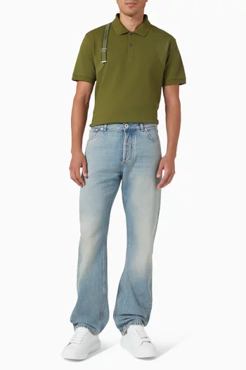 Harness Polo Shirt in Cotton Pique