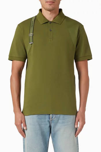 Harness Polo Shirt in Cotton Pique