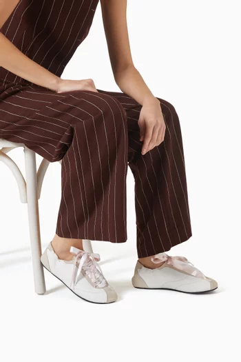 سنيكرز تنس أسفل الكاحل جلد