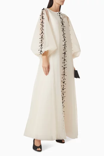Embroidered Dress in Tulle