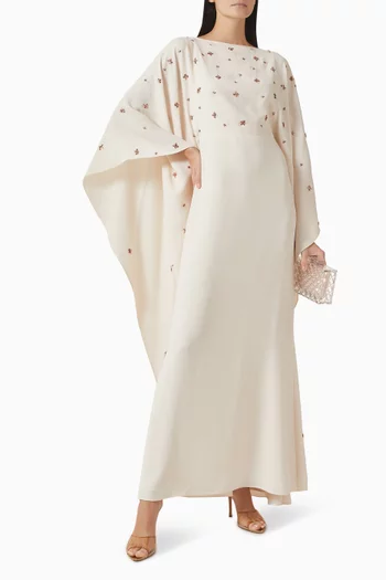 Embellished Cape Dress