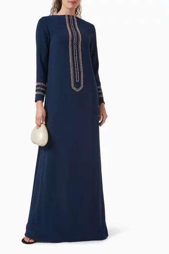 Embellished Maxi Dress & Pants Set