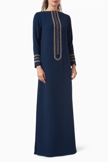 Embellished Maxi Dress & Pants Set