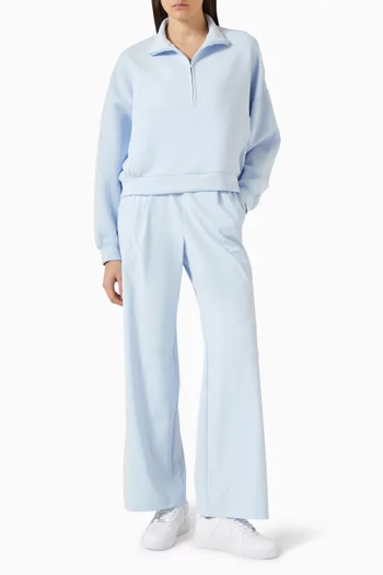 بنطال 24.7 بخصر مرتفع وقصة ساق واسعة