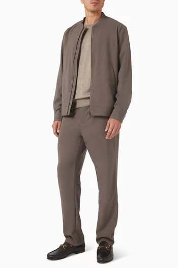 سترة جريسون صوف مارينو منسوج