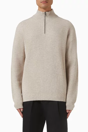Eduard Half-zip Sweater in Merino Wool