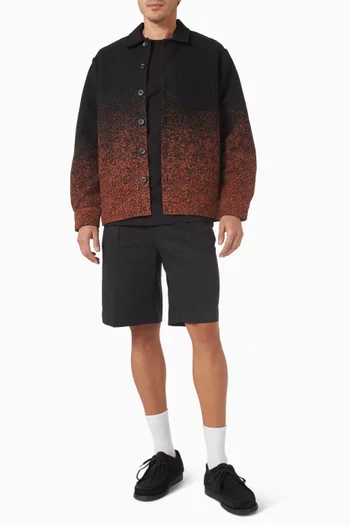 قميص كالب بنمط جاكيت بلون متدرج مزيج صوف