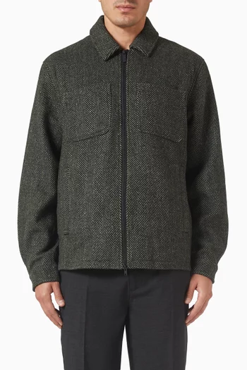 Marseille Jacket in Herringbone Wool-blend
