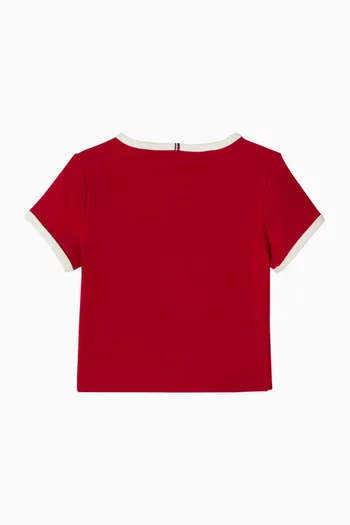 تي شيرت بشعار العلم قطن