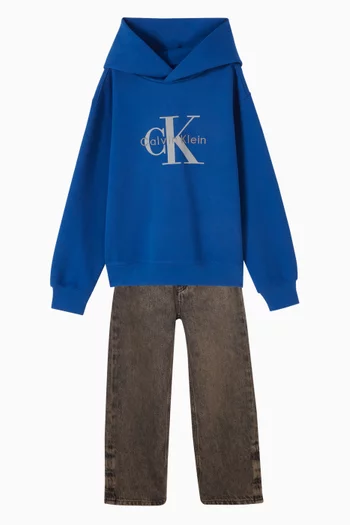 Logo Printed Hoodie in Organic Cotton