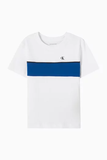 Colour-block T-shirt in Cotton