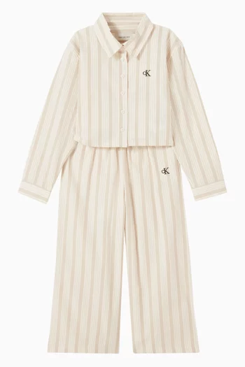 Wide Leg Pants in Poplin