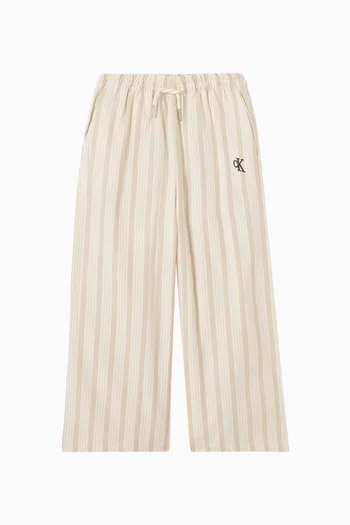 Wide Leg Pants in Poplin