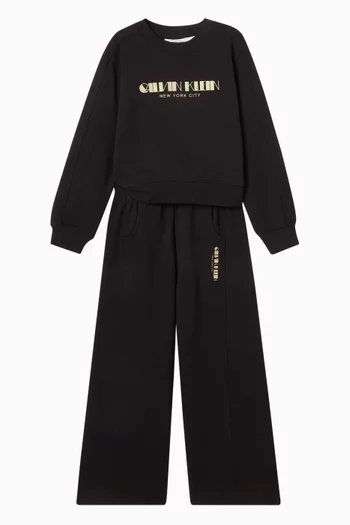 Glitter Logo Sweatshirt in Cotton