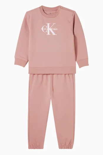 Monogram Tracksuit Set in Cotton