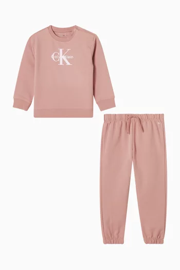 Monogram Tracksuit Set in Cotton