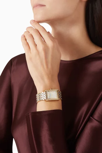 ساعة الينور كوارتز بلونين ستانلس ستيل، 25 × 36 مم