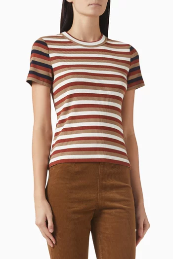 Pruitt Striped T-shirt in Stretch-cotton