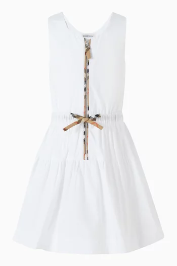 Raven Check-trim Dress