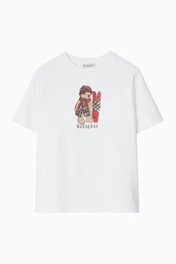 Ski Bear T-shirt in Cotton