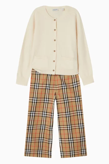 Check Trousers in Cotton