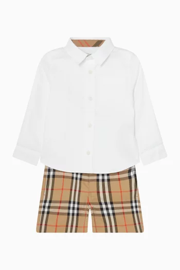 Oscar Check-print Shorts in Cotton