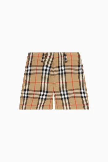 Oscar Check-print Shorts in Cotton