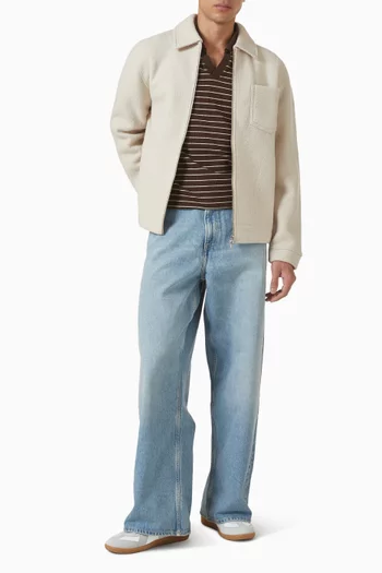 Samac V-neck Polo T-shirt in Knit